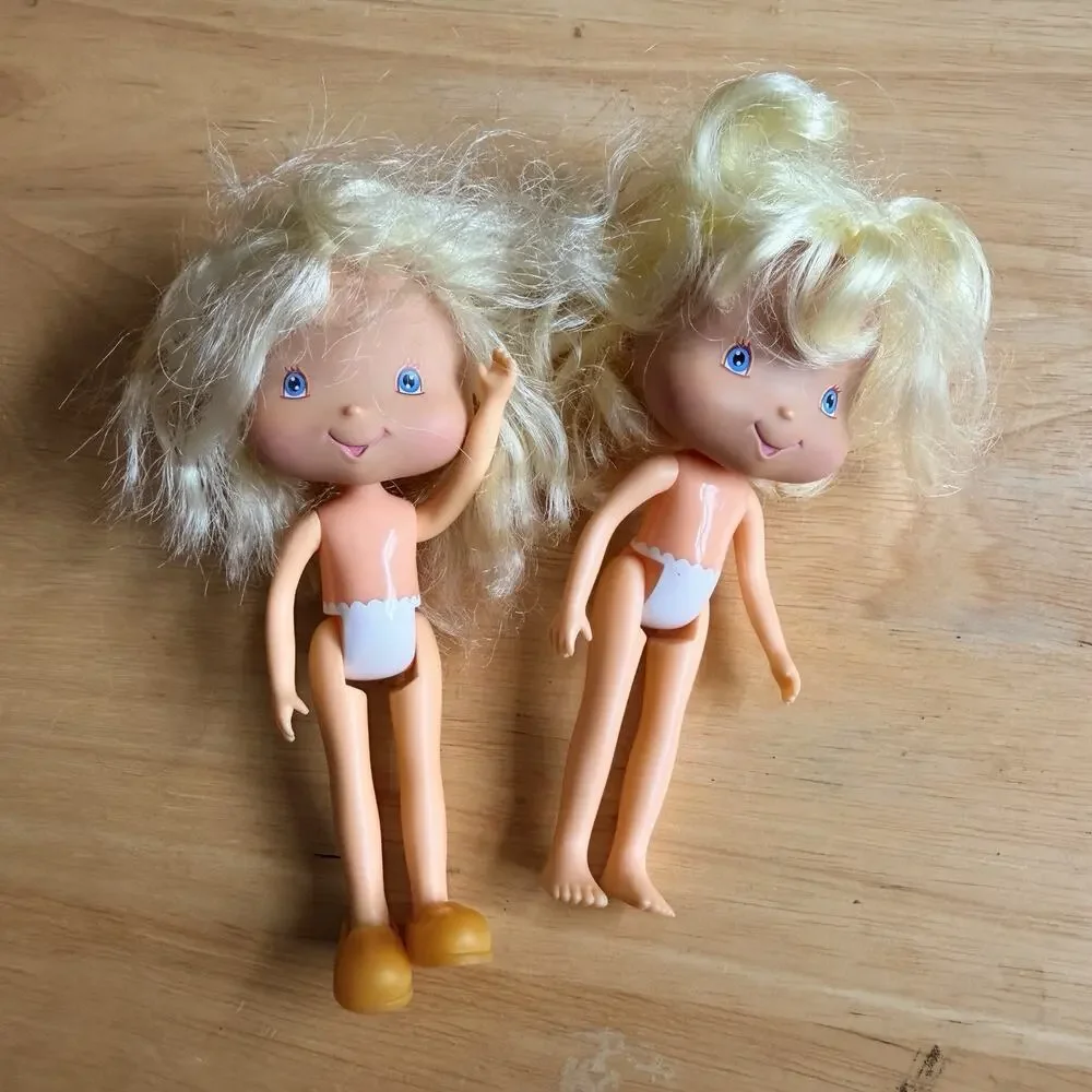 Vintage 2002 Bandai Strawberry Shortcake Lemon Meringue Dolls Lot 2 TCFC